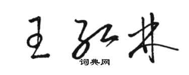 駱恆光王紅林草書個性簽名怎么寫