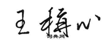 駱恆光王稱心草書個性簽名怎么寫