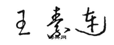 駱恆光王素連草書個性簽名怎么寫