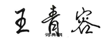 駱恆光王青容行書個性簽名怎么寫