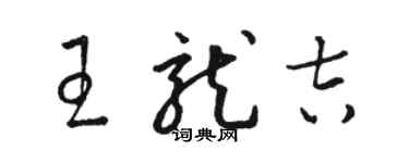 駱恆光王龍吉草書個性簽名怎么寫