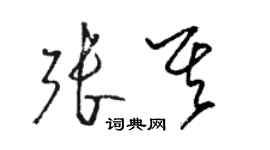 駱恆光張其草書個性簽名怎么寫