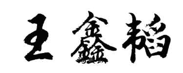 胡問遂王鑫韜行書個性簽名怎么寫