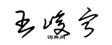 朱錫榮王峻寧草書個性簽名怎么寫