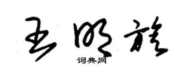 朱錫榮王明旋草書個性簽名怎么寫