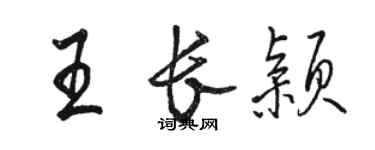 駱恆光王長穎行書個性簽名怎么寫