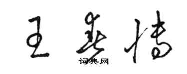 駱恆光王春博草書個性簽名怎么寫