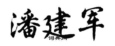 胡問遂潘建軍行書個性簽名怎么寫