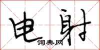 段相林電射行書怎么寫