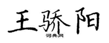 丁謙王驕陽楷書個性簽名怎么寫