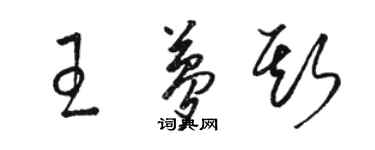 駱恆光王夢斯草書個性簽名怎么寫