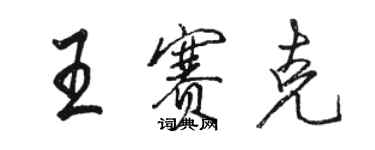 駱恆光王賽克行書個性簽名怎么寫