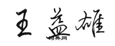 駱恆光王益雄行書個性簽名怎么寫