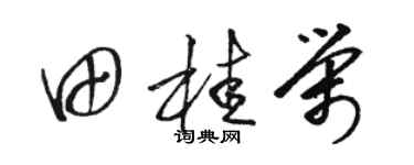 駱恆光田桂榮草書個性簽名怎么寫