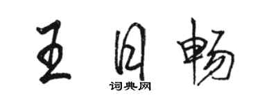 駱恆光王日暢行書個性簽名怎么寫