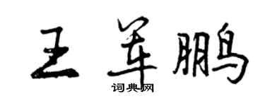 曾慶福王軍鵬行書個性簽名怎么寫
