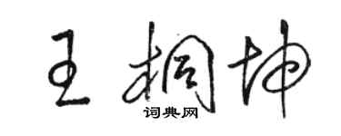 駱恆光王桐坤草書個性簽名怎么寫