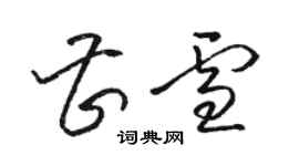 駱恆光曹雪草書個性簽名怎么寫