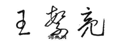 駱恆光王繁亮草書個性簽名怎么寫