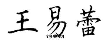 丁謙王易蕾楷書個性簽名怎么寫