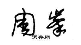 朱錫榮周峰草書個性簽名怎么寫