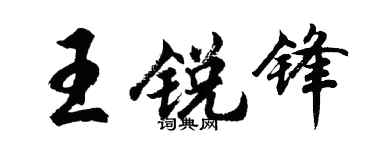 胡問遂王銳鋒行書個性簽名怎么寫