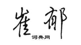 駱恆光崔郁行書個性簽名怎么寫