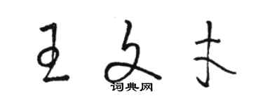 駱恆光王文才草書個性簽名怎么寫