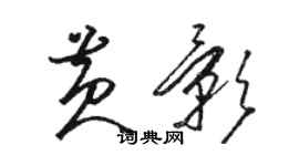 駱恆光黃影草書個性簽名怎么寫