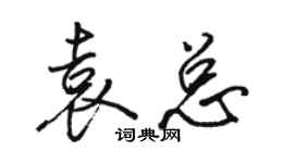 駱恆光袁總行書個性簽名怎么寫