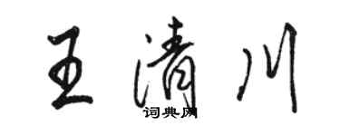 駱恆光王清川行書個性簽名怎么寫