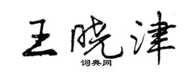 曾慶福王曉津行書個性簽名怎么寫