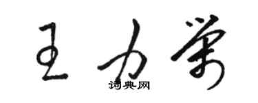 駱恆光王力榮草書個性簽名怎么寫