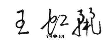 駱恆光王虹麗草書個性簽名怎么寫