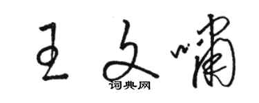 駱恆光王文嘯草書個性簽名怎么寫