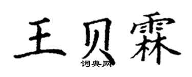 丁謙王貝霖楷書個性簽名怎么寫