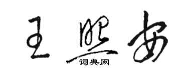 駱恆光王照安草書個性簽名怎么寫