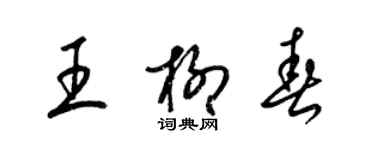 梁錦英王柳春草書個性簽名怎么寫