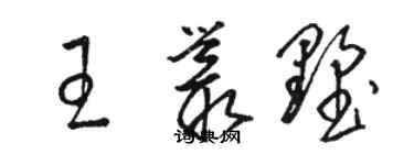 駱恆光王叢墅草書個性簽名怎么寫