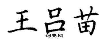 丁謙王呂苗楷書個性簽名怎么寫