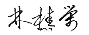 駱恆光林桂榮草書個性簽名怎么寫