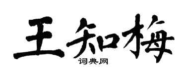 翁闓運王知梅楷書個性簽名怎么寫