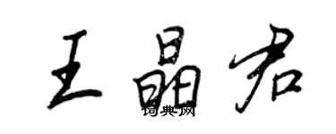 王正良王晶君行書個性簽名怎么寫