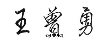 駱恆光王曾勇行書個性簽名怎么寫