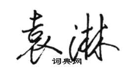 駱恆光袁淋行書個性簽名怎么寫