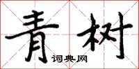 周炳元青樹楷書怎么寫