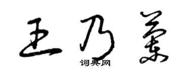 曾慶福王乃蘭草書個性簽名怎么寫