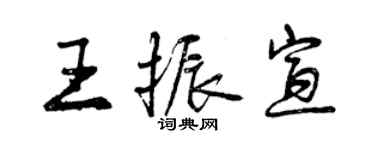 曾慶福王振宣行書個性簽名怎么寫