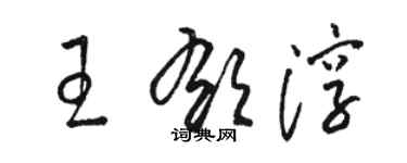 駱恆光王郁淳草書個性簽名怎么寫