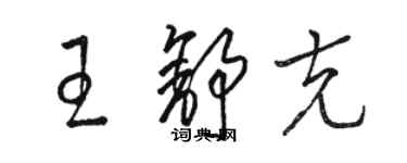 駱恆光王舒克草書個性簽名怎么寫